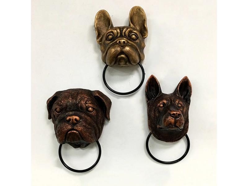 Vintage Resin Bat Dog Head Door Knocker Antique Home Decor Carousel 2