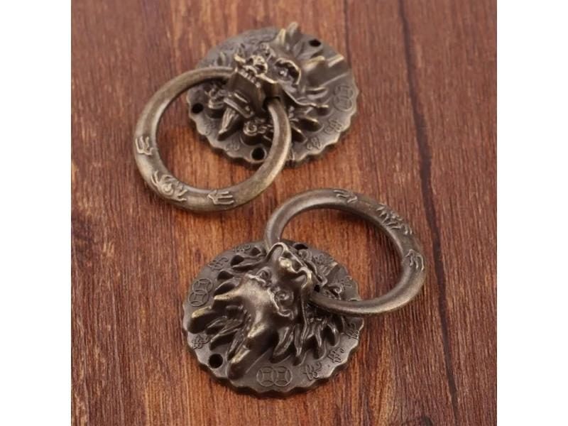 Pull Handle Knob 2Pcs For Cabinet Wardrobe Furniture Drawer Carousel 2