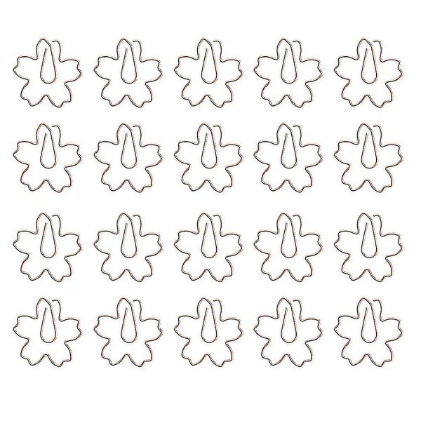 20pcs Bookmark Clips Sakura Shape Paper Clips Photo Holder Office Supplies Carousel 1