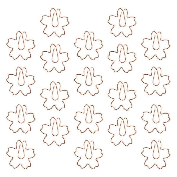 20pcs Bookmark Clips Sakura Shape Paper Clips Photo Holder Office Supplies Carousel 2