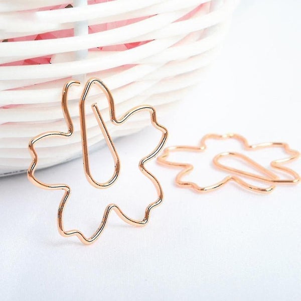 20pcs Bookmark Clips Sakura Shape Paper Clips Photo Holder Office Supplies Carousel 3