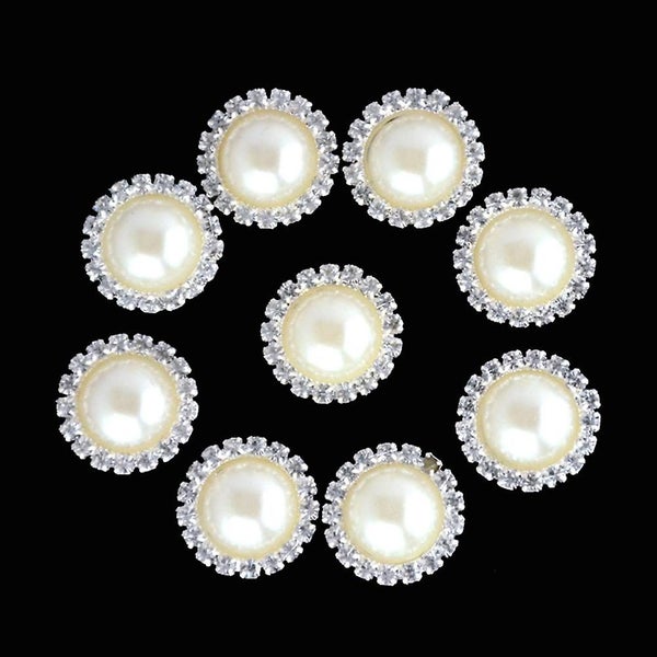 10 Pcs Rhinestone Hair Accessories Pearl Rhinestone Button Clothes Accessory Pe Carousel 2