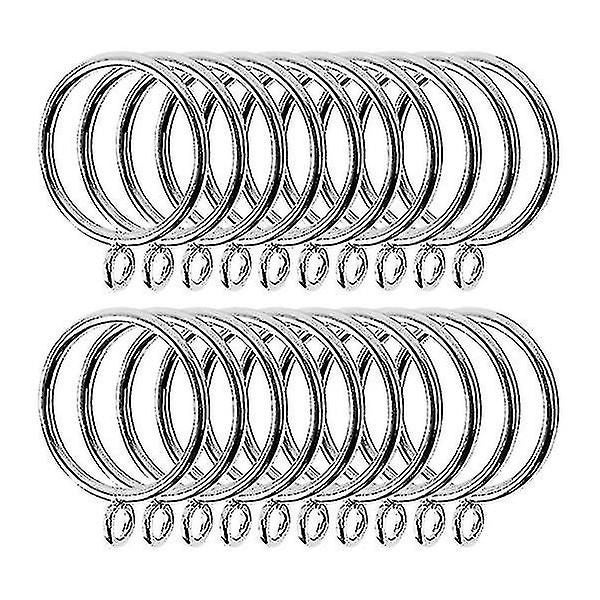 20 Pieces Silver Metal Curtain Ring On Rod For Hooks Curtain Clips Hanging Ring Carousel 1