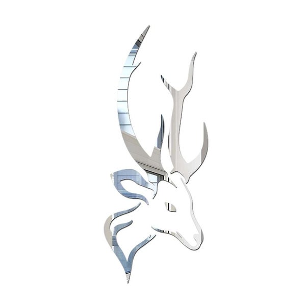 Deer Head Diy Mirror Wall Sticker Acrylic Crystal Mirror Sticker Wall Decal For Carousel 1