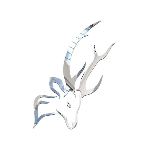Deer Head Diy Mirror Wall Sticker Acrylic Crystal Mirror Sticker Wall Decal For Carousel 2