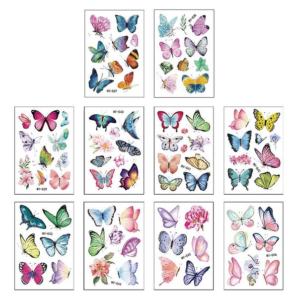 10 Sheets Tattoos Temporary Tattoos Waterproof Sticker Body Decor Carousel 1
