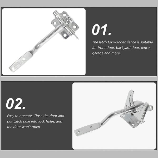 Gravity Security Latch Locking Gate Latch Reliable Pool Dog Gate Door Latch Carousel 2