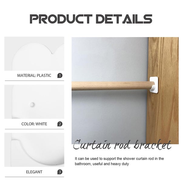 Wall Mounted Hooks Shower Rod Holders Tension Rod Holders Curtain Pole Wall Bra Carousel 2