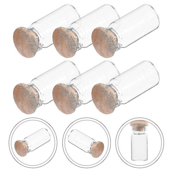6pcs Miniature Tall Glass Jars Empty Mini Glass Jar Mini House Decoration62988861687938112