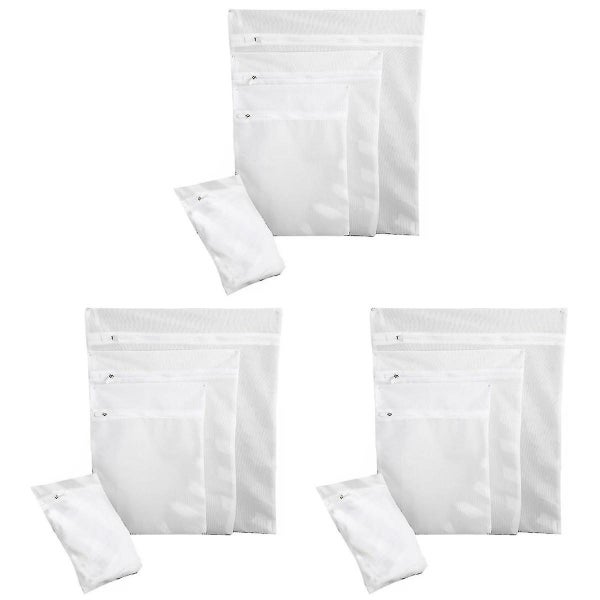 12 Pcs Mesh Laundry Bag Mesh Wash Bag Travel Storage Bag Clothing Washing Bag Carousel 1
