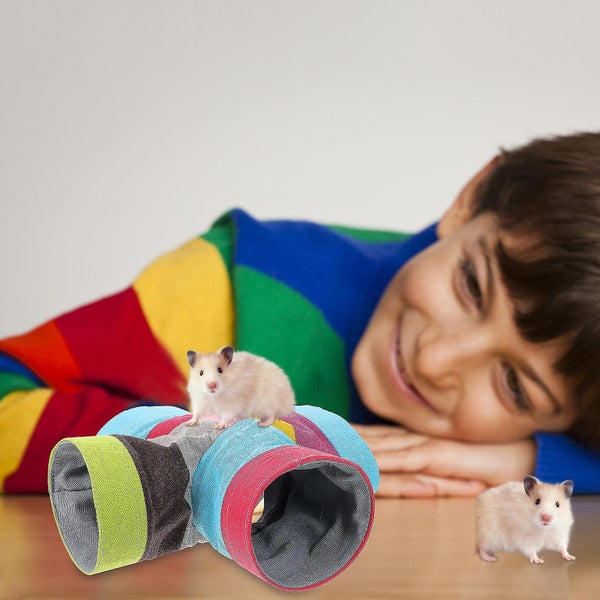 Rabbit Toys Bunnies Cage Hanging Tube Cat House Bed Hamster Cage Ferret Tunnel Carousel 3