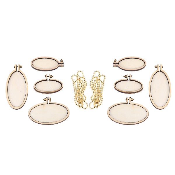 5 Pcs Cross Stitch Fixing Frame Embroidery Mini Wood Hoops Diy Wooden Stitch Fo Carousel 3