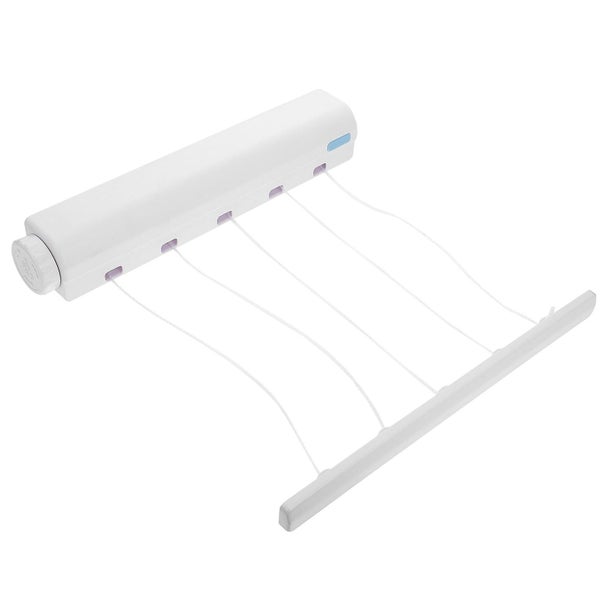 Retractable Clothesline 5 line Clothes Drying Rack Portable Laundry Dryer With Carousel 1