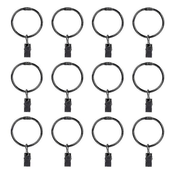 24pcs Multi functional Curtain Clips Iron Curtain Rings With Clips Curtain Hook Carousel 1