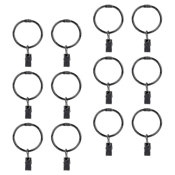 24pcs Multi functional Curtain Clips Iron Curtain Rings With Clips Curtain Hook Carousel 3
