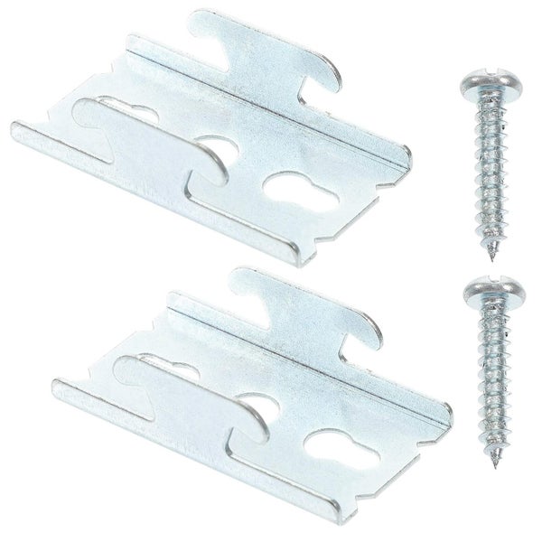 2 Sets Curtain Rod Bracket Iron Double Curtain Rod Mounting Bracket Supply Carousel 2