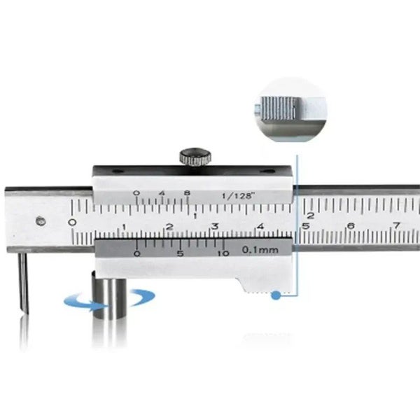 0-200mm Stainless Steel Parallel Marking Vernier Caliper 0.1mm Marking Gauge Carousel 2