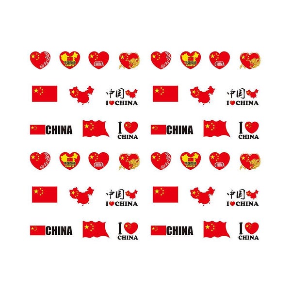 50 Pcs Stickers Waterproof National Flag Tattoo Stickers Patriotic Sticker Wate