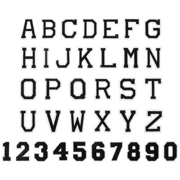 36pcs Iron on Letters Numbers Patches Diy Embroidery Patches For Clothes Bags Carousel 1