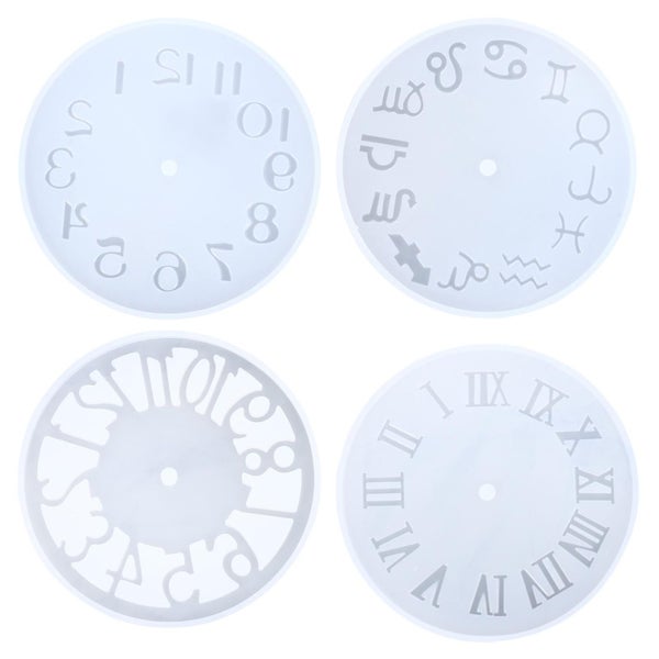 4pcs Clock Mold Roman Numerals Constellation Silicone Mold Handmade Diy Molds Carousel 1