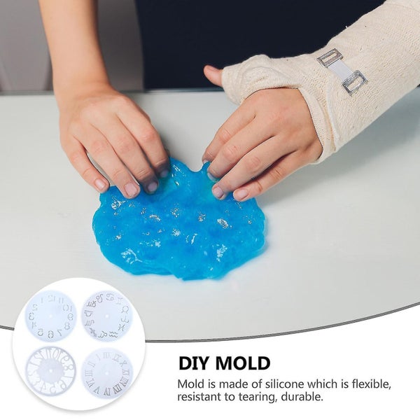 4pcs Clock Mold Roman Numerals Constellation Silicone Mold Handmade Diy Molds Carousel 4