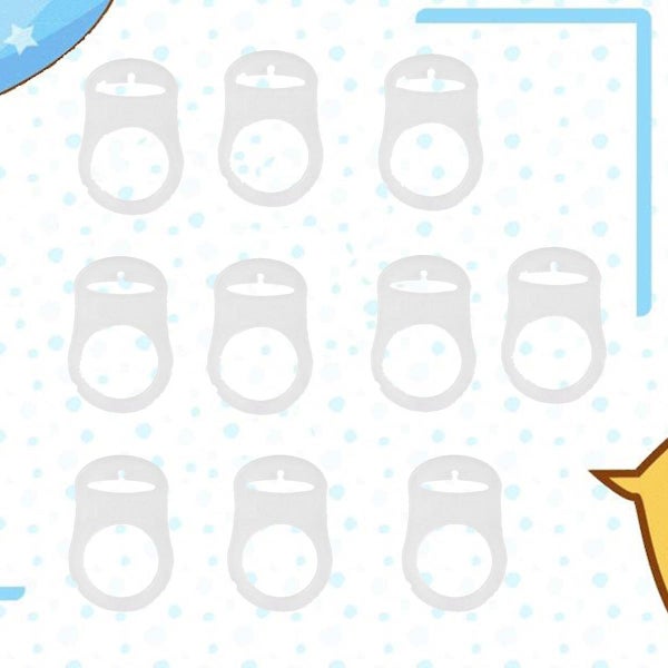 10 Pcs Infant Pacifier Baby Pacifier Holder Baby Pacifier Clip Holder Silicone Carousel 5
