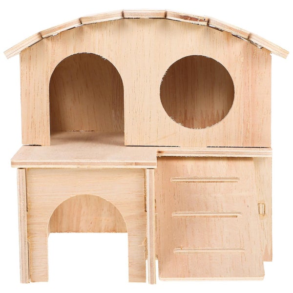 Tiny House Accessories Chinchilla Hut Small Pets Hideout Hamster Exercise Play Carousel 4