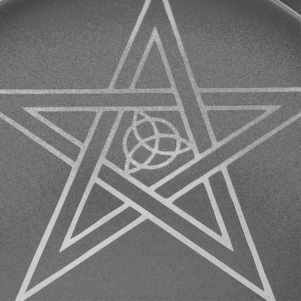 Pentagram Candlestick Tray Ritual Candle Plate Decorative Candle Holder Round M Carousel 2