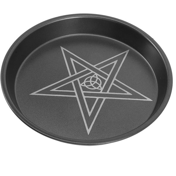 Pentagram Candlestick Tray Ritual Candle Plate Decorative Candle Holder Round M Carousel 3
