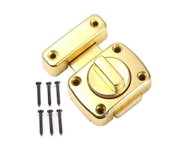 Zinc Alloy Safety Door Slide-Lock Kitchen Cabinet Keyless Twist Locks Kit Carousel 2