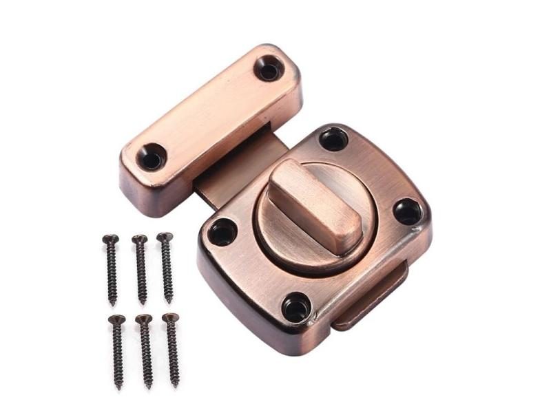 Zinc Alloy Safety Door Slide-Lock Kitchen Cabinet Keyless Twist Locks Kit Carousel 1