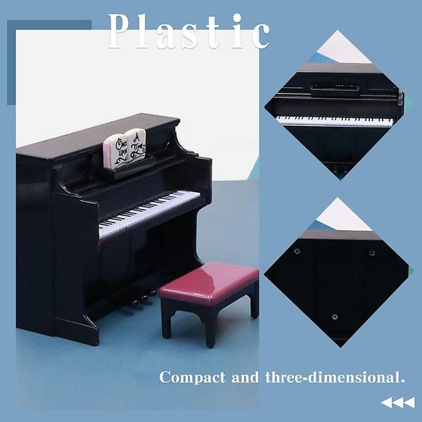 Miniature Toys Mini House Piano Model Mini Piano Figures Mini Adornment Decorat Carousel 2