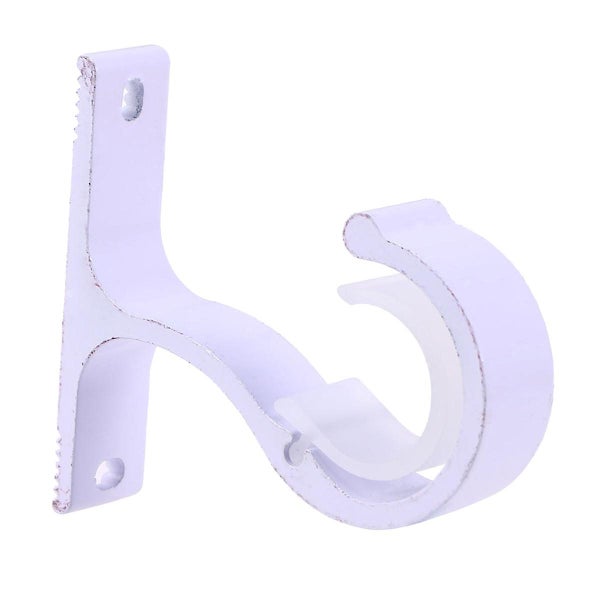 2pcs Curtain Rod Aluminium Alloy Thick Single Bracket Mounting Bracket white Carousel 1