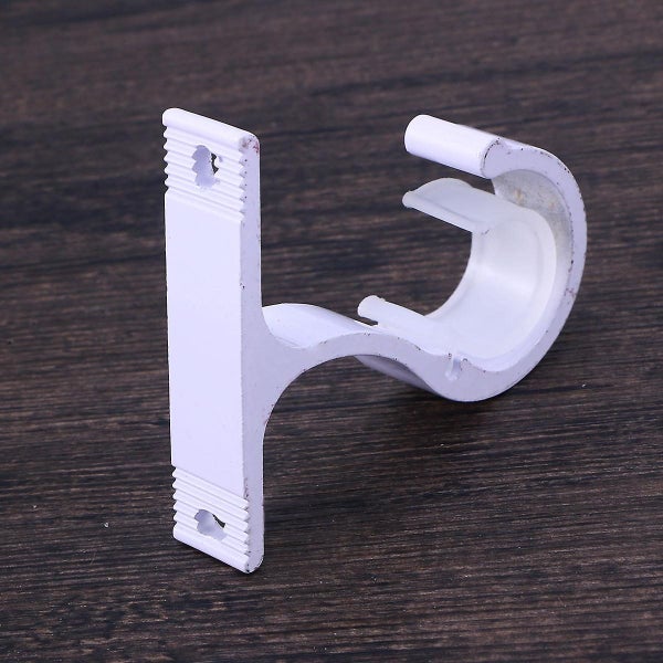 2pcs Curtain Rod Aluminium Alloy Thick Single Bracket Mounting Bracket white Carousel 2