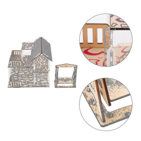 1 Set Hamster Hideout Hamster Double Layer Villa Hamster Climbing Toy Hamster T Carousel 2