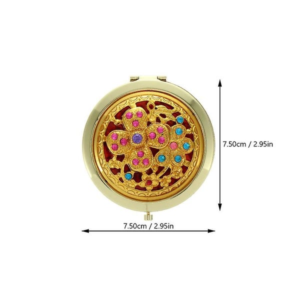 2pcs Makeup Mirror Vintage Magnifying Compact Mirror Cosmetic Mirror Small Mirr Carousel 4