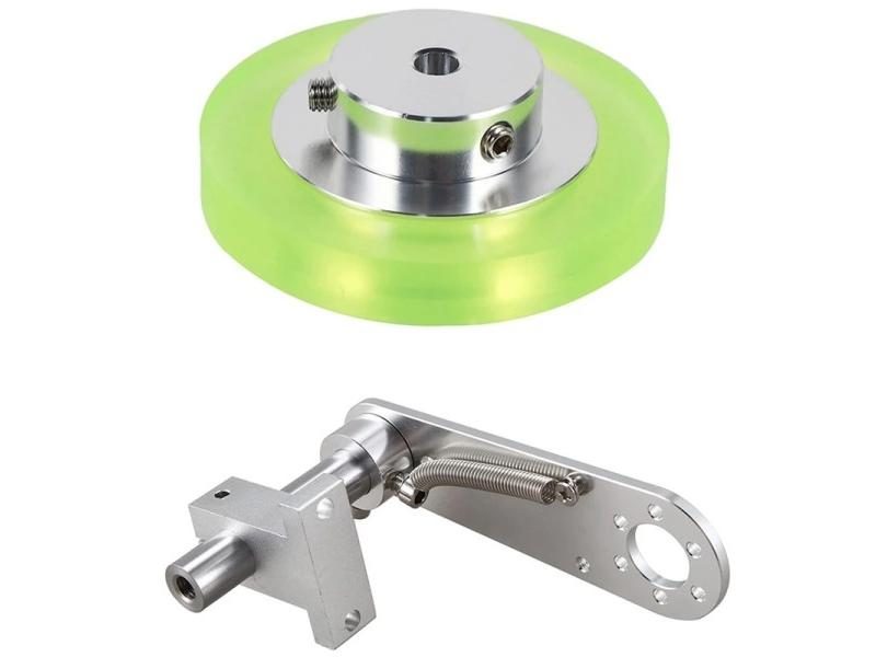 200mm Aluminum Polyurethane Industrial Encoder Wheel Measuring Wheel With Type Carousel 2