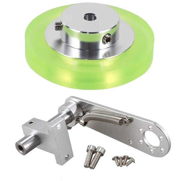 200mm Aluminum Polyurethane Industrial Encoder Wheel Measuring Wheel With Type Carousel 1