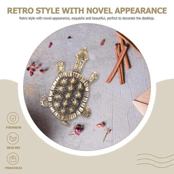 Vintage Home Decor Wealth Statue Figurine Desktop Tortoise Decor Realistic Turt Carousel 2
