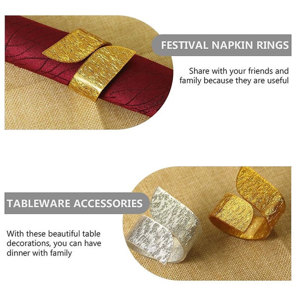 2 Pcs Home Dcor Floral Napkin Rings Metal Halloween Napkin Holder Halloween Nap Carousel 5