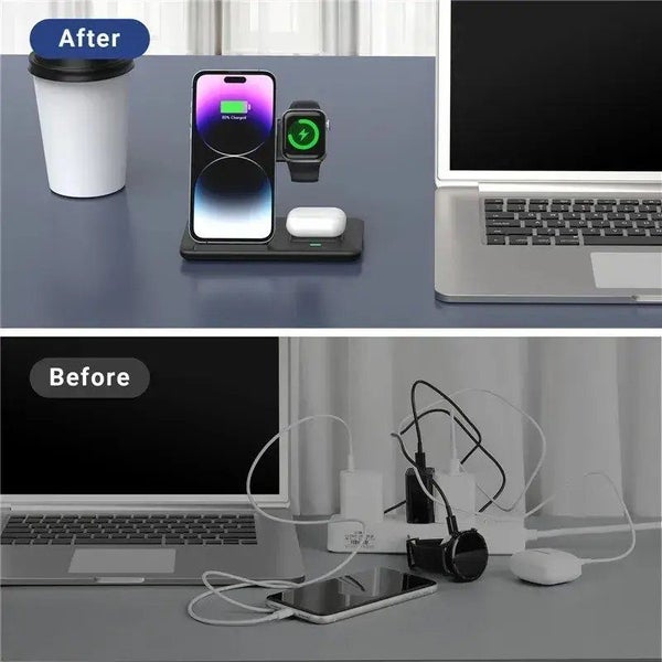 New Foldable 3 in 1 Fast Wireless Charger Stand For iPhone Android64023558581763113