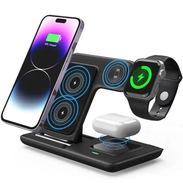 New Foldable 3 in 1 Fast Wireless Charger Stand For iPhone Android64023558581763114