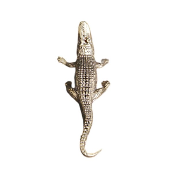 Vintage Ashtray Brass Crocodile Figurine Incense Stick Stand Animal Incense Bur Carousel 1