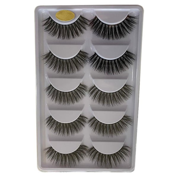 10 Pairs Of 3d Fake Eyelash Handmade Simulation Eyelash Cosmetic False Eyelash Carousel 3