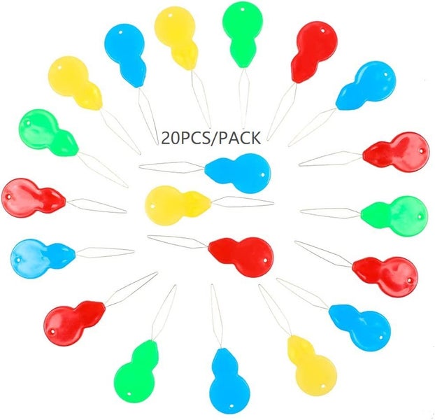 20Pcs/Pack Gourd Shaped Plastic Needle Threaders Hand Machine Sewing Tool Color Carousel 1