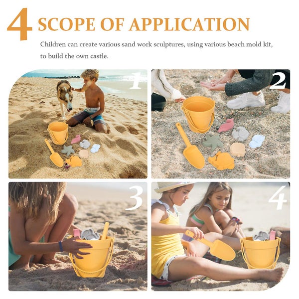 Kids Bath Toy Portable Sand Toys Children Plaything Sand Playing Set Pool Bath Carousel 4