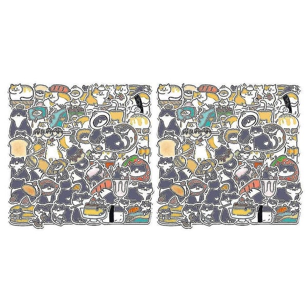 2 Sets Floral Stickers Vinyl Decals Kawaii Cat Stickers Cute Small Stickers Sti Carousel 1