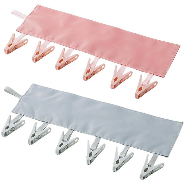 2pcs Multi functional Hanger Clip Folding Sock Underwear Hanger Portable Cloth Carousel 1