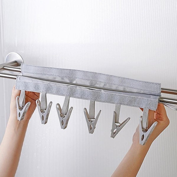 2pcs Multi functional Hanger Clip Folding Sock Underwear Hanger Portable Cloth Carousel 2