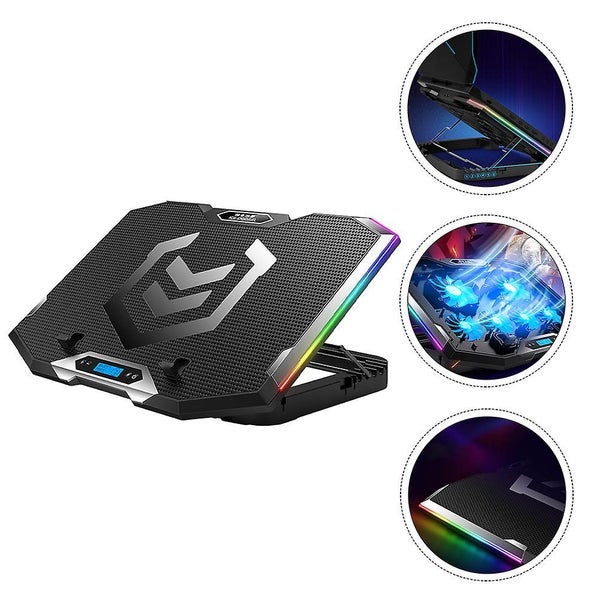 Fan Laptop Cooling Pad Usb Led Adjustable Gaming 21 Inch Laptop Cooler Stand Carousel 4